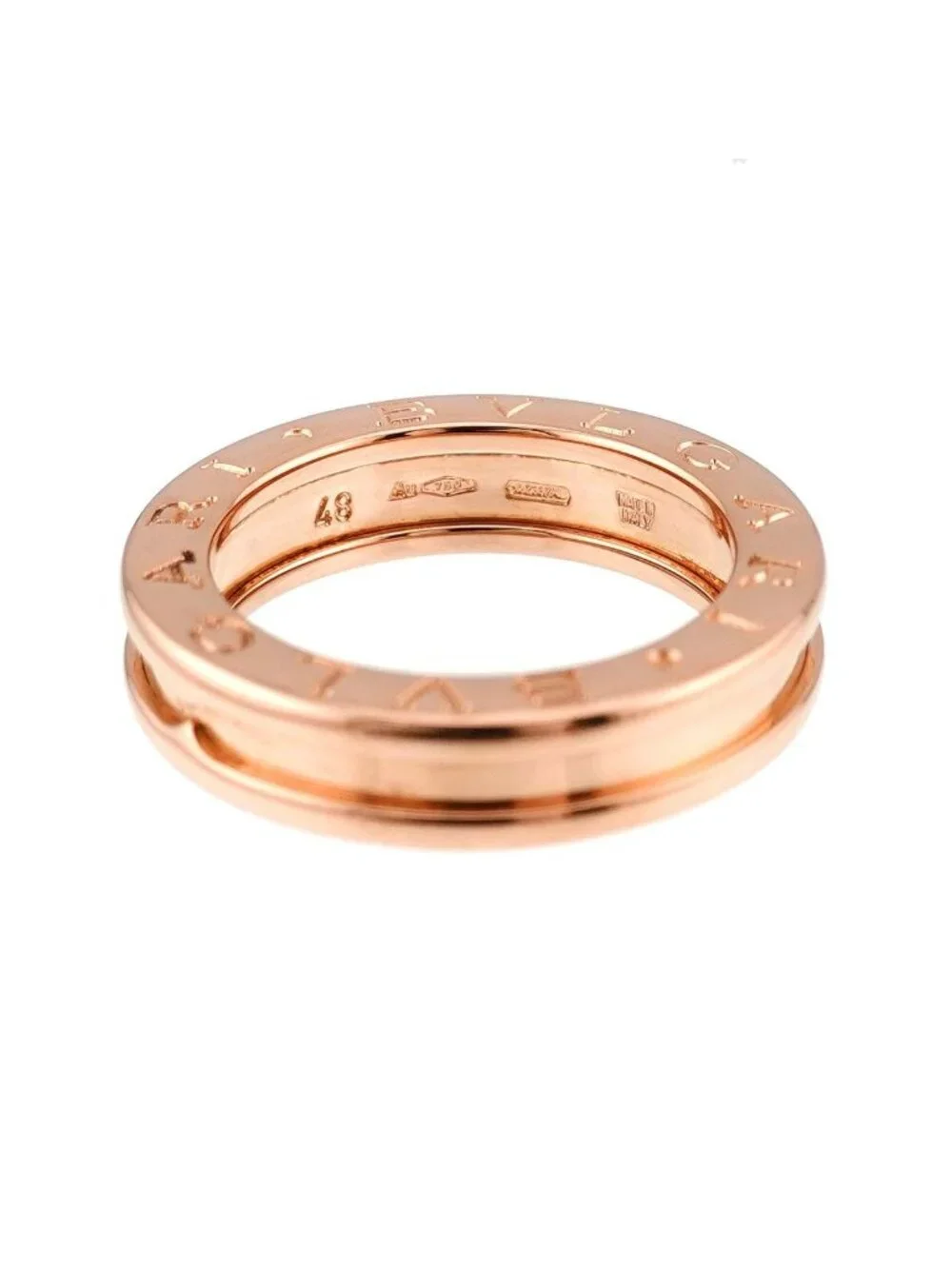 Bvlgari Band 48 Ring 18K Pink Gold